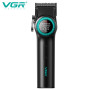 Акумуляторна машинка для стриження VGR V-001 BLACK, 10 насадок, 9000 RPM, 4600 мАг, LED-дисплей