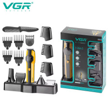 Набір для стриження VGR 13 в 1 V-173 YELLOW, 13 насадок, LED-дисплей