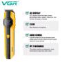 Набір для стриження VGR 13 в 1 V-173 YELLOW, 13 насадок, LED-дисплей