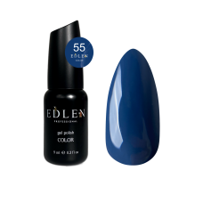 055 Гель лак Edlen Color 9ml. Приглушено-синій NEW