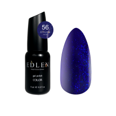 056 Гель лак Edlen Color 9ml. Синій з синім шиммером NEW