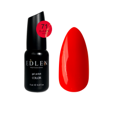 071 Гель лак Edlen Color 9ml. Оранжево-червоний неон NEW