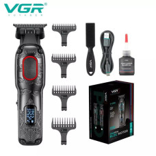 V-254 RED Тример VGR , 4 насадки, 7000 RPM, 2000 mAh, LED display