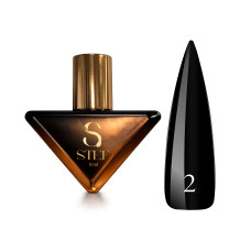 02 COLOR Gel polish Steffani (9мл) Чорний