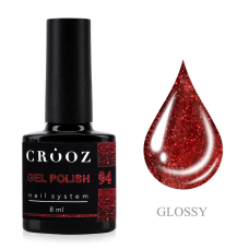 Crooz Гель лак №94 Crimson Jewel — червоно-рубіновий із шимером ,8 мл