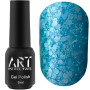 06 Гель-лак ART Bubble №B006 (напівпрозорий блакитний з білими пластівцями), 5 мл